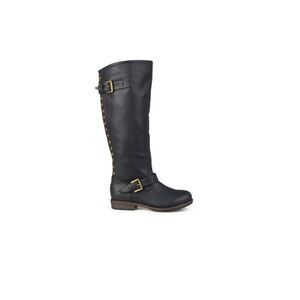 NEW YORK & CO Womens Burgundy Comfort Earla Pointed Toe Block Heel Slouch Boot 8